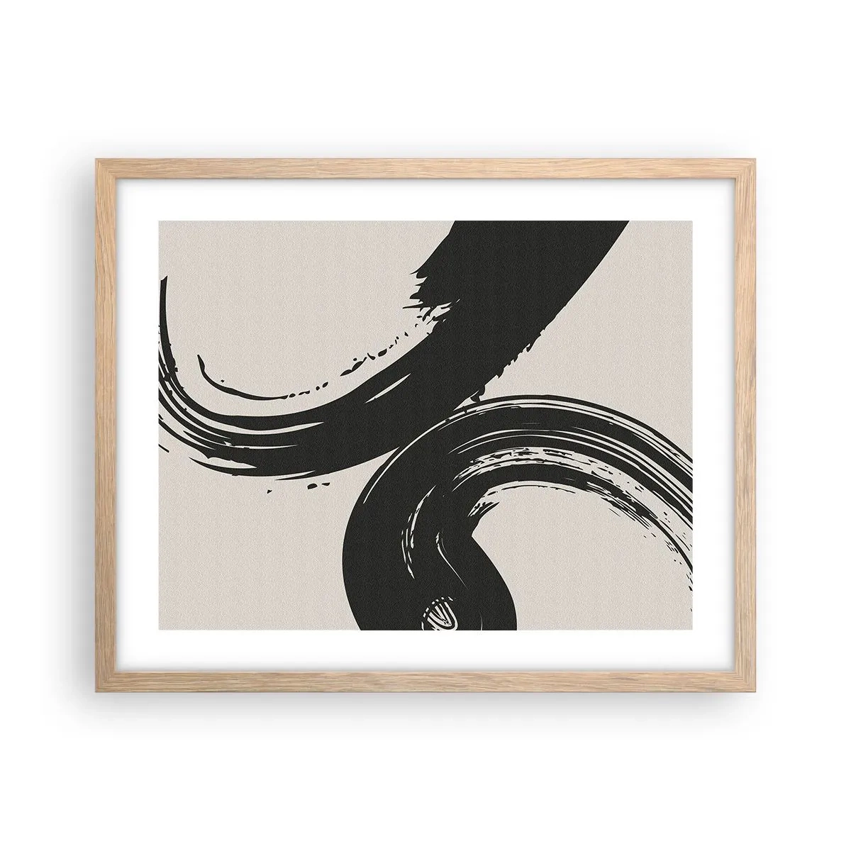 Plakat w ramie jasny dąb - Zamaszyście i koliście - 50x40 cm