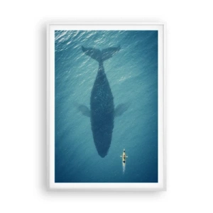 Plakat w białej ramie - Spotkanie na oceanie - 70x100 cm