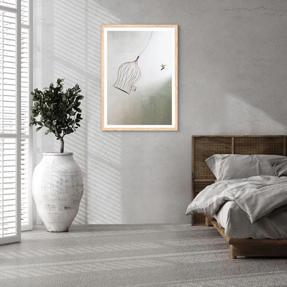 Plakat w ramie jasny dąb - W swoim żywiole - 70x100 cm