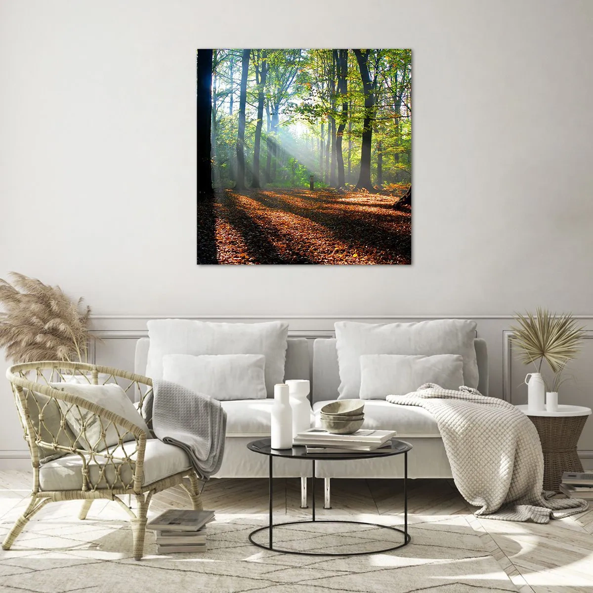 Obraz na szkle - Blaski i cienie - 40x40 cm