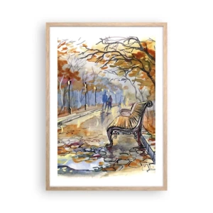 Plakat w ramie jasny dąb - Razem powędrować w jesień - 50x70 cm