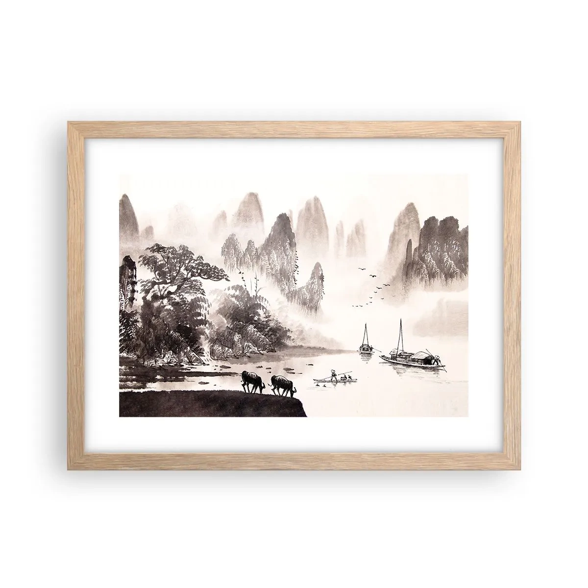 Plakat w ramie jasny dąb - Egzotyczna codzienność Wschodu - 40x30 cm