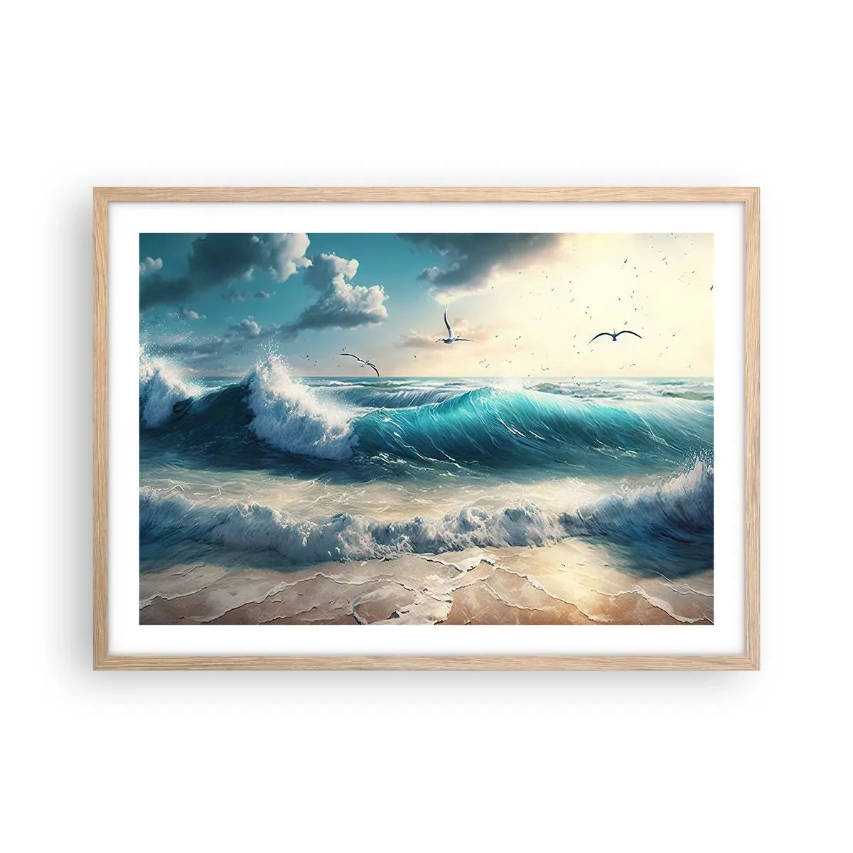 Plakat w ramie jasny dąb - Szumi tylko dla ciebie - 70x50 cm