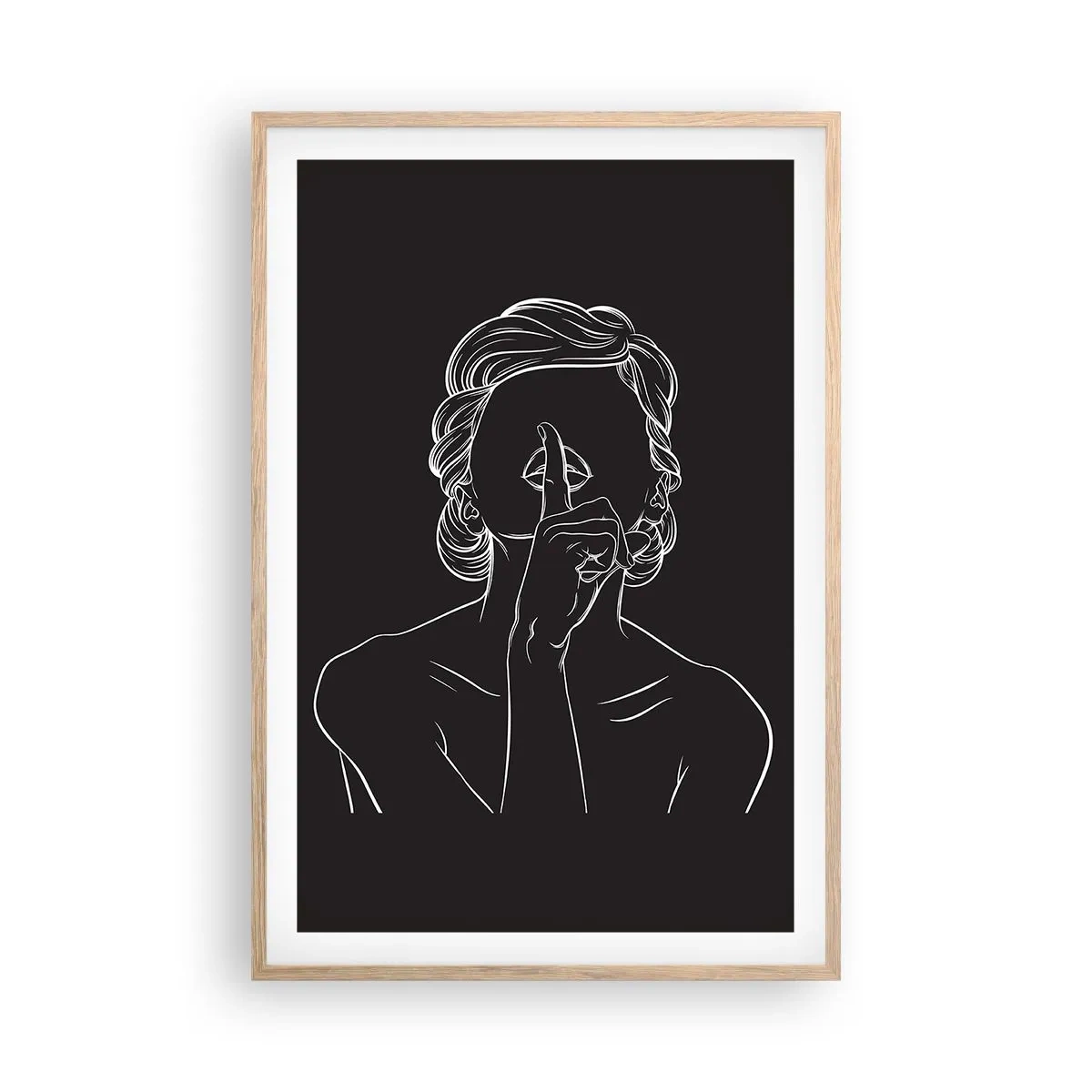 Plakat w ramie jasny dąb - Piękno rozkwita w ciszy - 61x91 cm