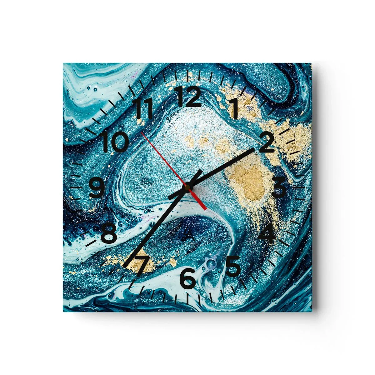 Zegar ścienny - Błekitny wir - 30x30 cm