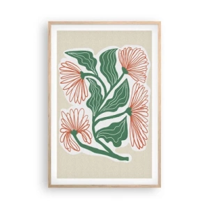 Plakat w ramie jasny dąb - Ludowe i nowoczesne - 61x91 cm