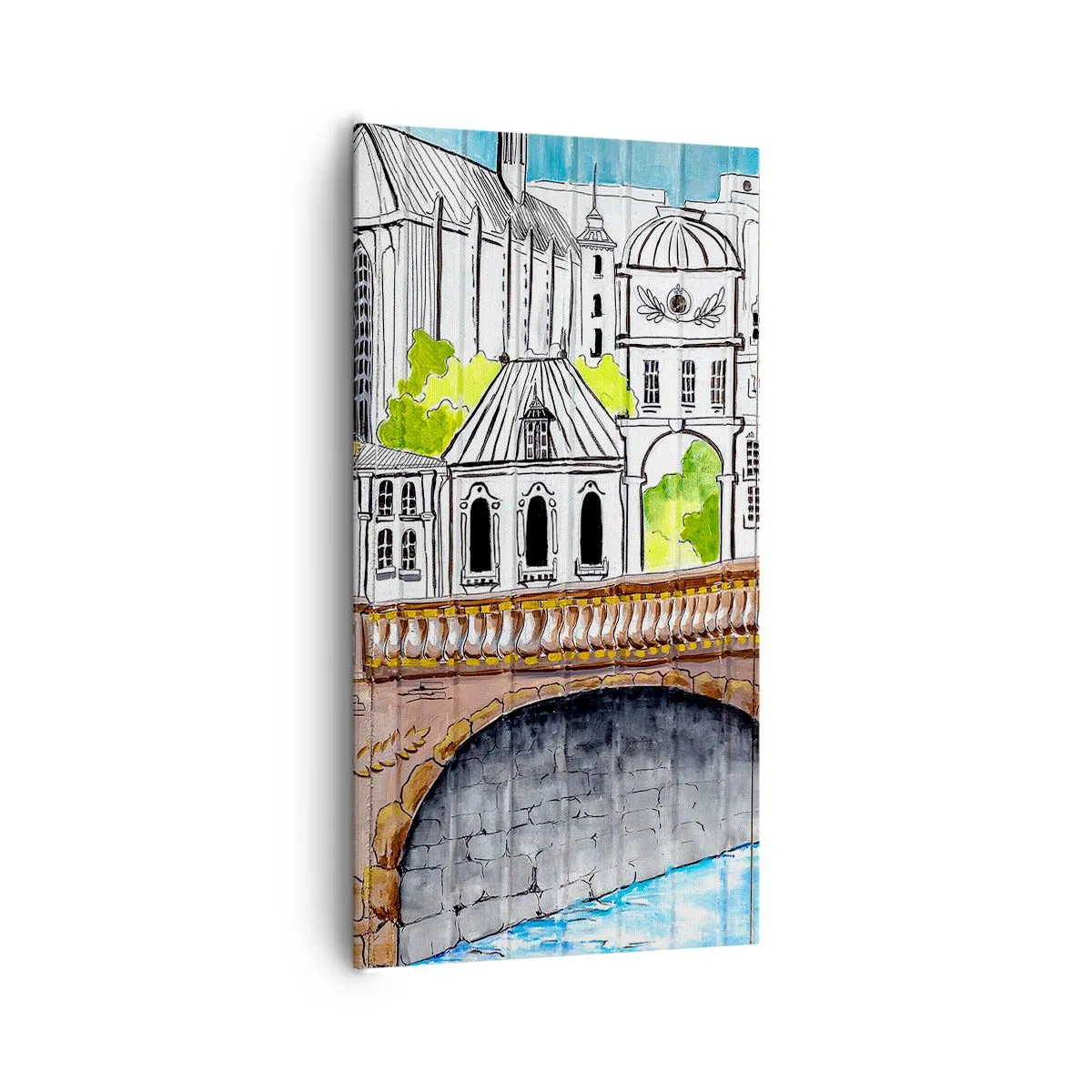 Obraz na płótnie - Miasto jak malowane - 65x120 cm