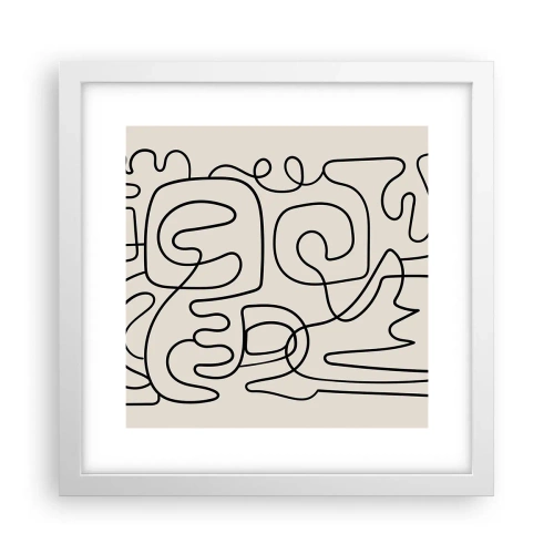 Plakat w białej ramie - Po śladzie - 30x30 cm