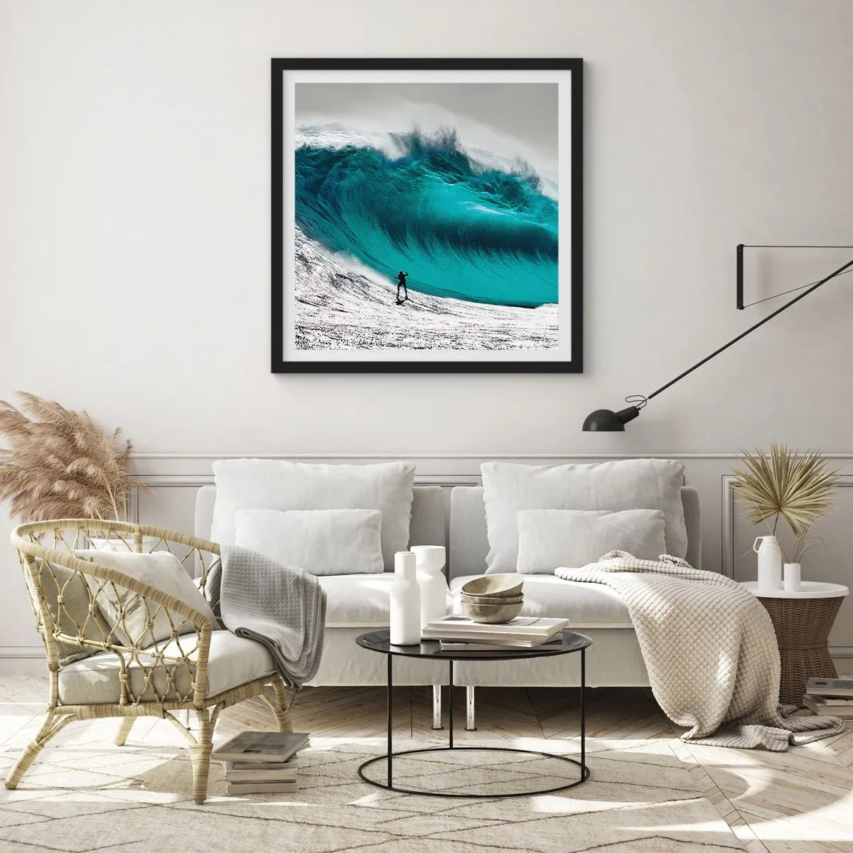 Plakat w czarnej ramie - Wyzwanie przyjęte - 40x40 cm