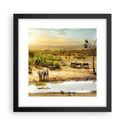 Plakat w czarnej ramie - "Z Edenu zaś wypływała rzeka…" - 30x30 cm