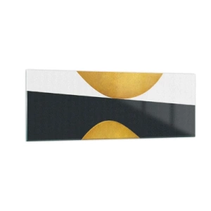 Obraz na szkle - Po pierwsze: złoto - 140x50 cm
