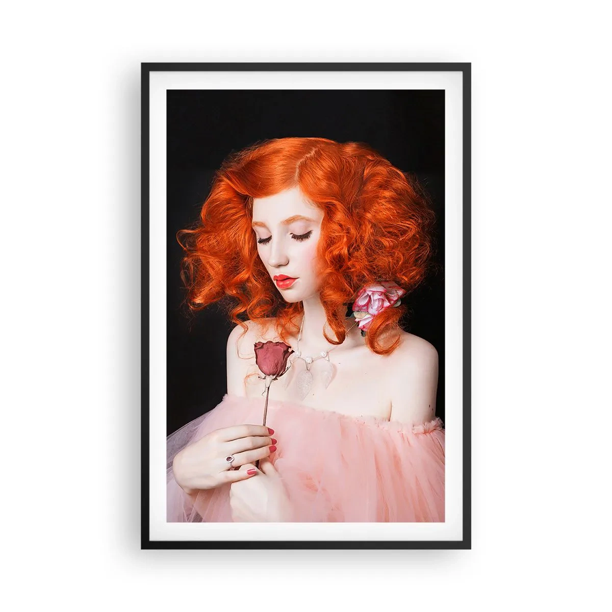 Plakat w czarnej ramie - W barokowym stylu - 61x91 cm