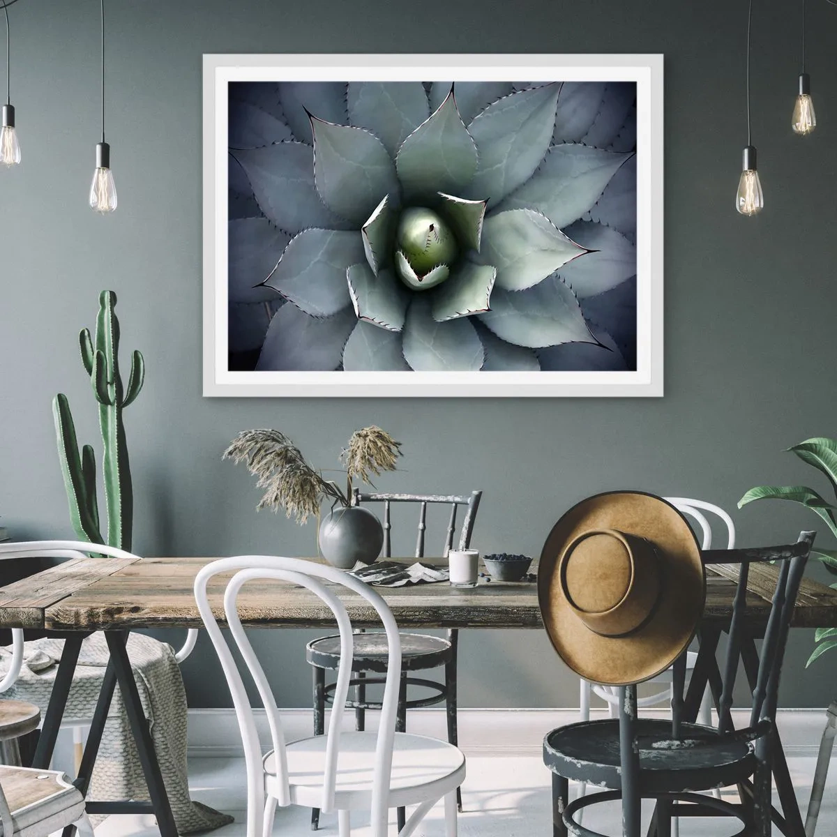 Plakat w białej ramie - Wabi i przestrzega - 70x50 cm