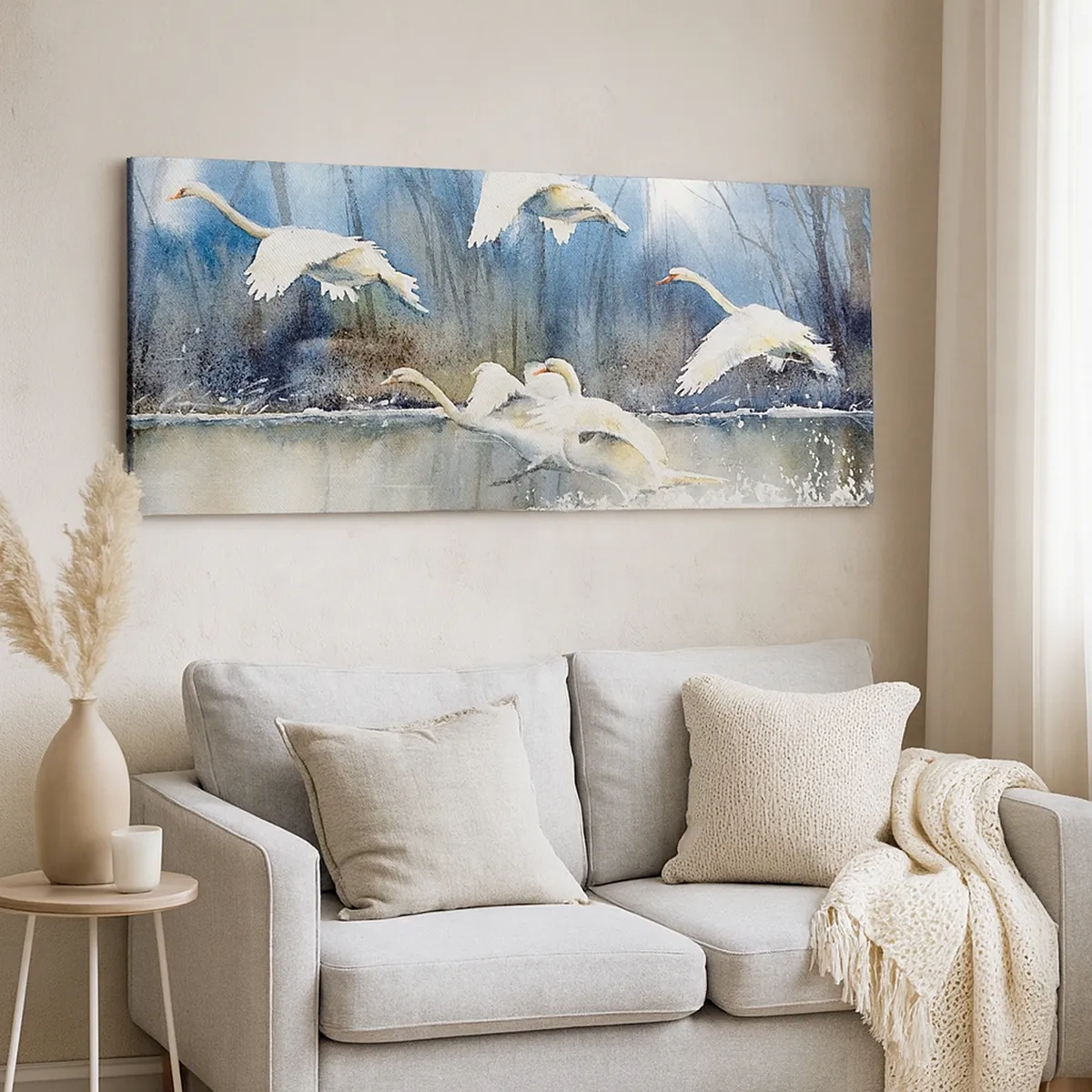 Obraz na płótnie - Jak w baśni o dzikich łabędziach - 30x30 cm