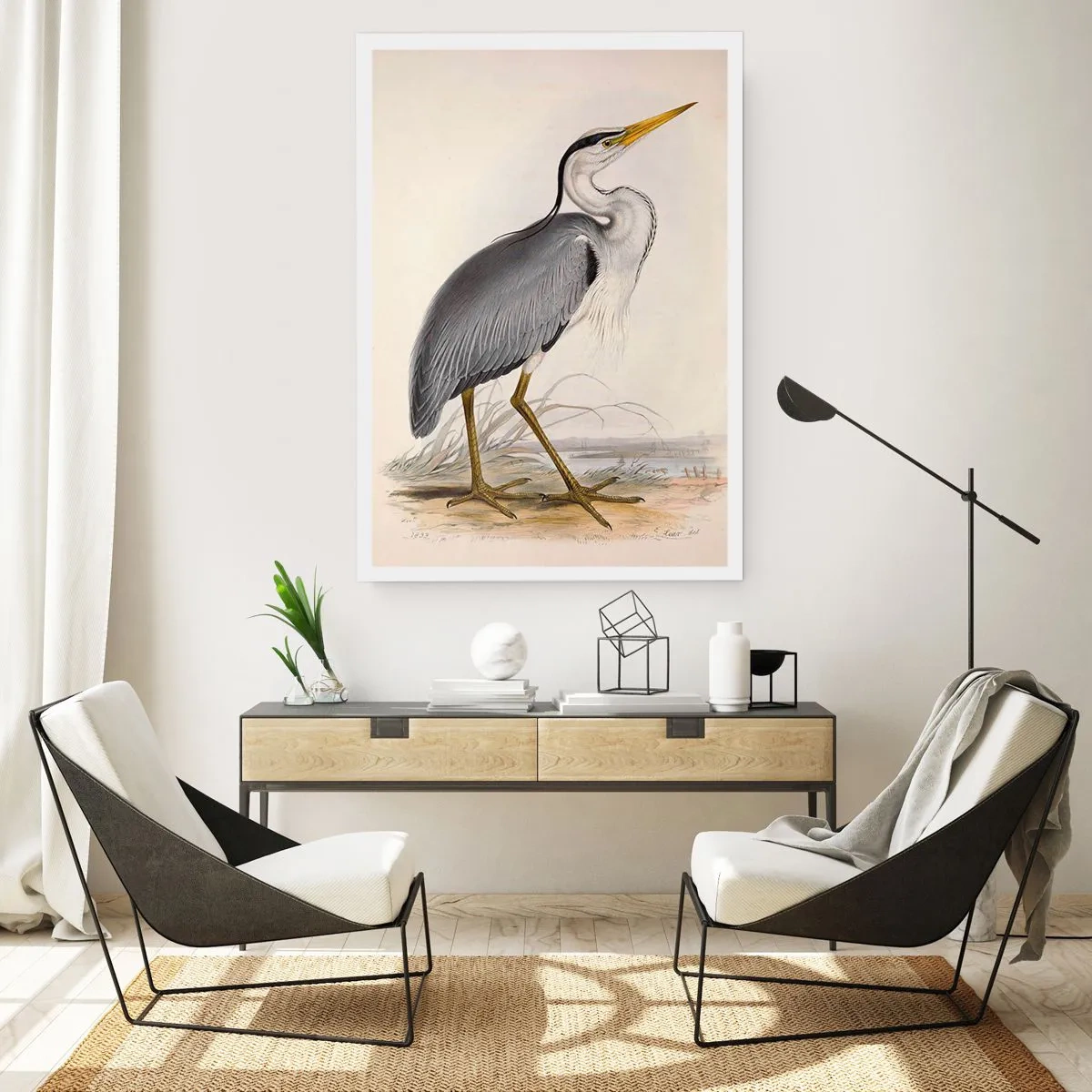 Plakat - Czapli wdzięk - 40x50 cm