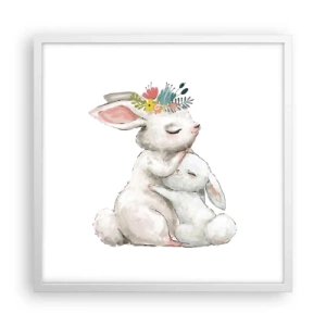 Plakat w białej ramie - Nie ma jak u mamy - 50x50 cm