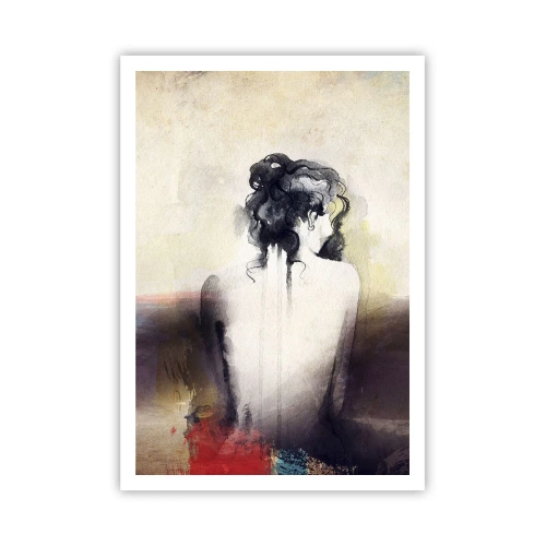 Plakat - Łagodne linie, owalne kształty - 70x100 cm