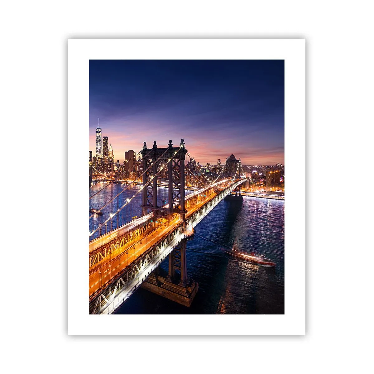 Plakat - Świetlistym mostem do serca miasta - 40x50 cm