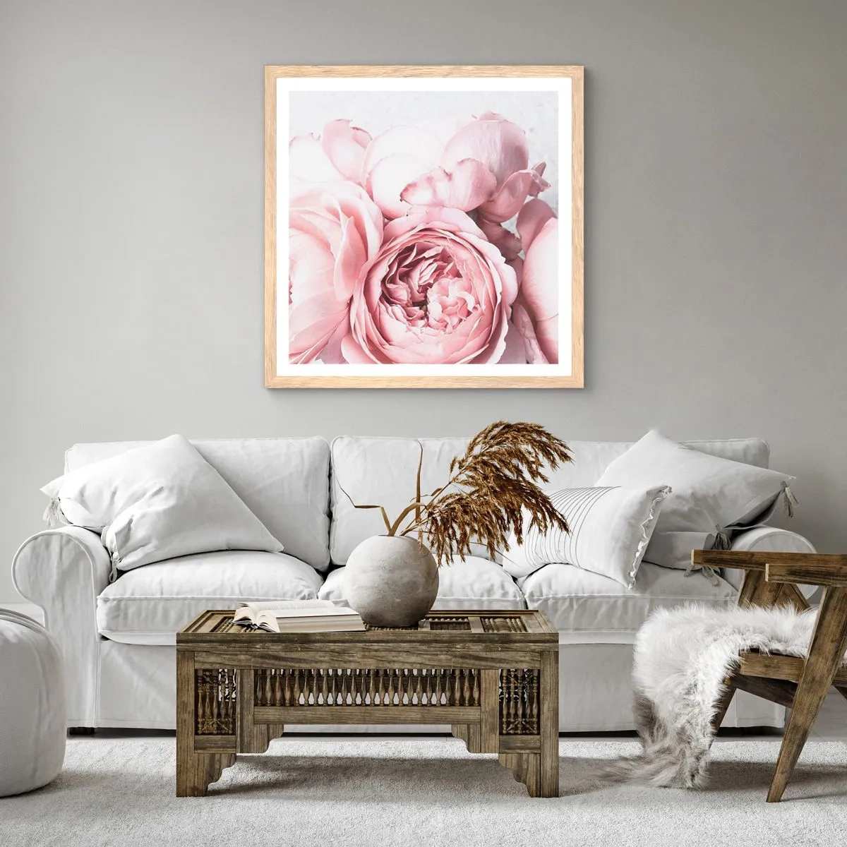 Plakat w ramie jasny dąb - Dla romantyków - 60x60 cm