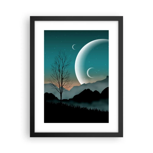 Plakat w czarnej ramie - Karnawał gwiaździstej nocy - 30x40 cm