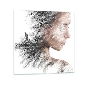 Obraz na szkle - Duch lasu - 40x40 cm