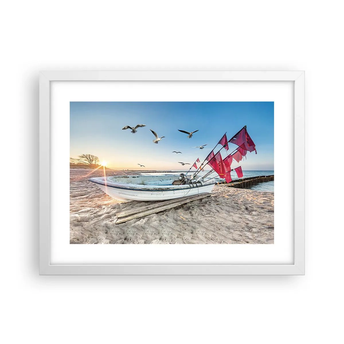 Plakat w białej ramie - Zasłużony odpoczynek - 40x30 cm