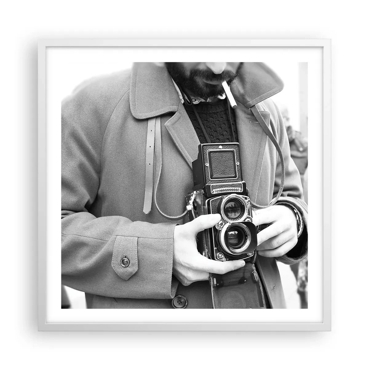 Plakat w białej ramie - W stylu retro - 60x60 cm