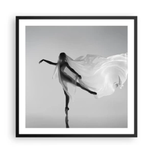 Plakat w czarnej ramie - Lekkość i wdzięk - 60x60 cm