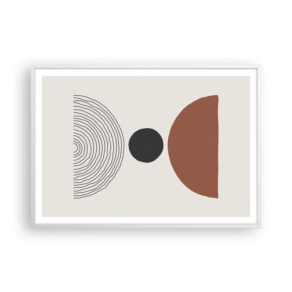 Plakat w białej ramie - W centrum uwagi - 100x70 cm