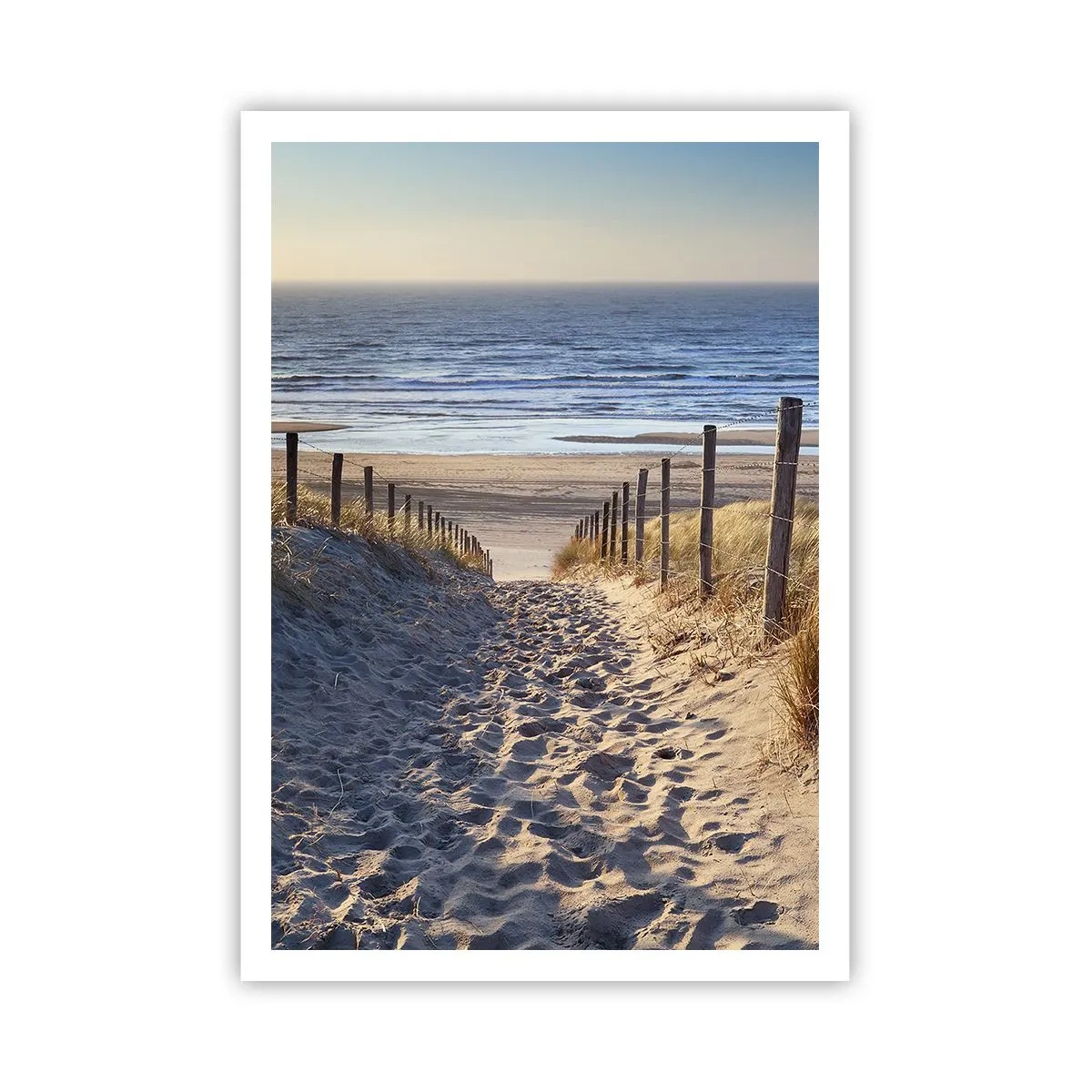Plakat - Morza szum, ptaków śpiew, dzika plaża pośród traw… - 70x100 cm