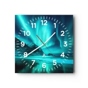 Zegar ścienny - Cuda północy - 30x30 cm