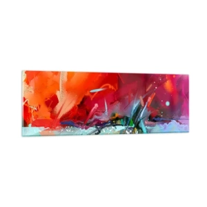 Obraz na szkle - Eksplozja świateł i barw - 90x30 cm