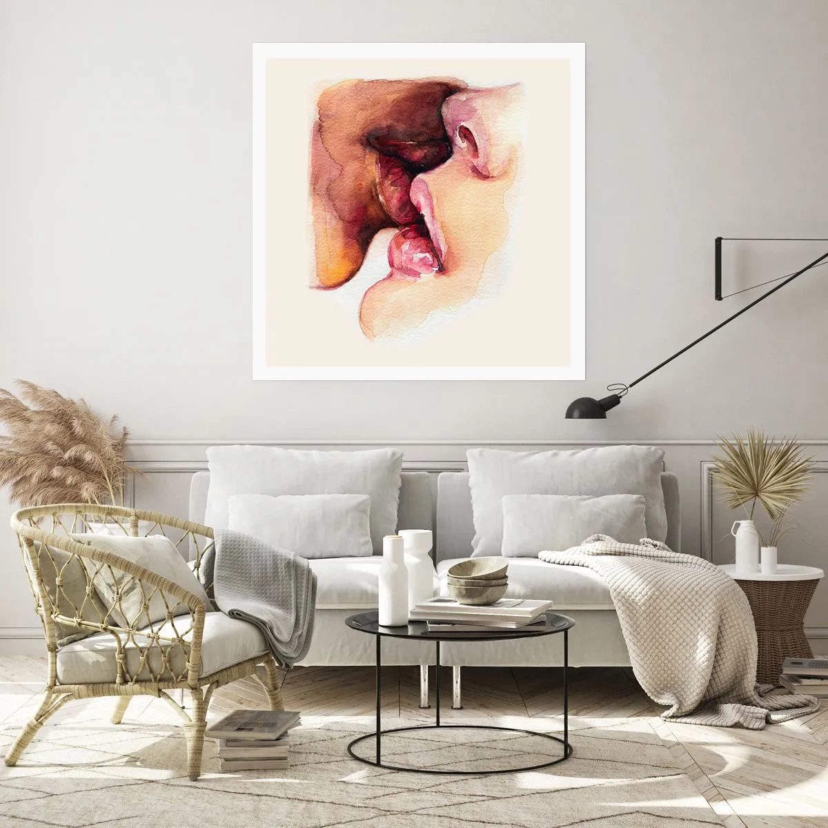 Plakat - Jak noc i dzień, ziemia i niebo - 60x60 cm
