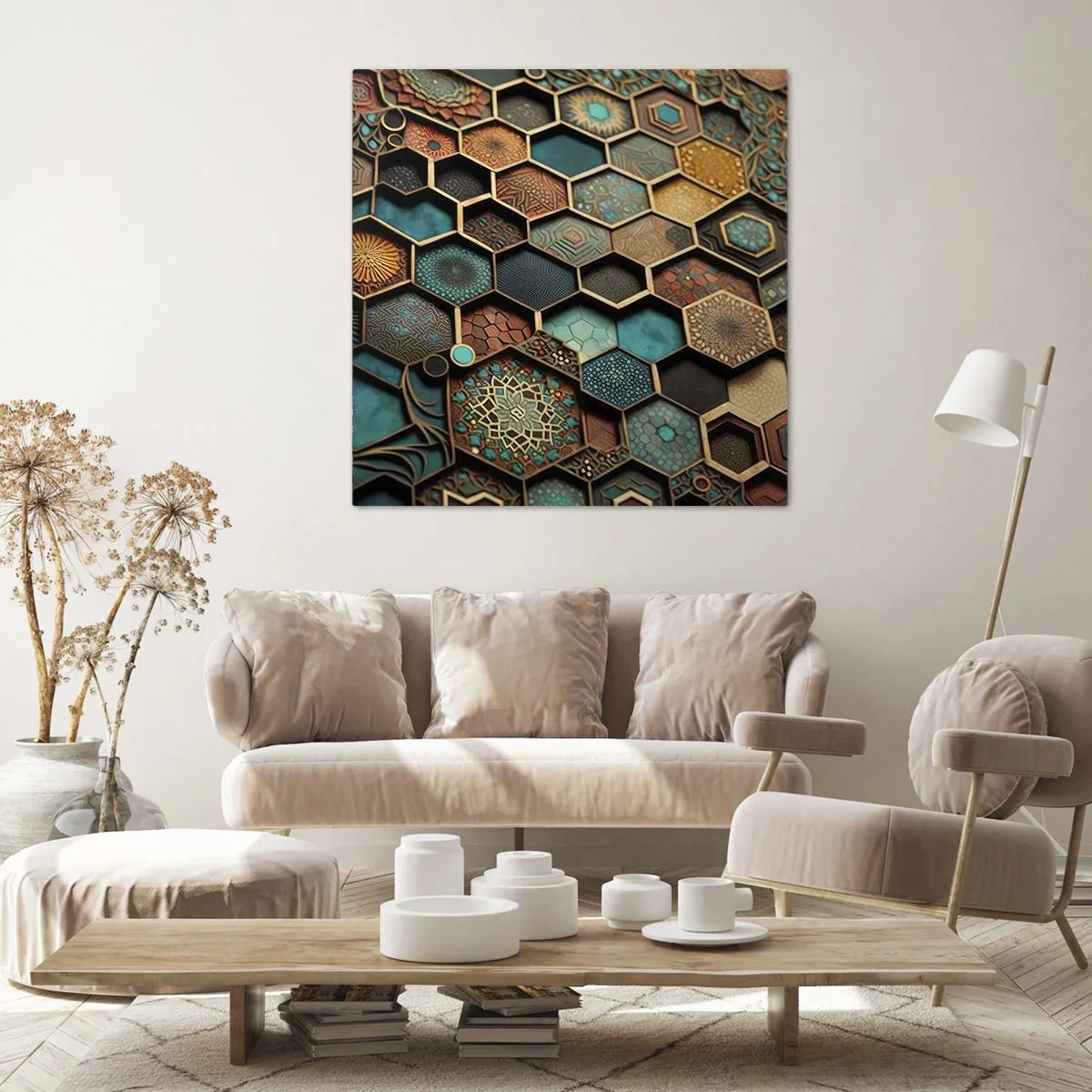 Obraz na płótnie - Arabskie ornamenty – wariacja - 30x30 cm