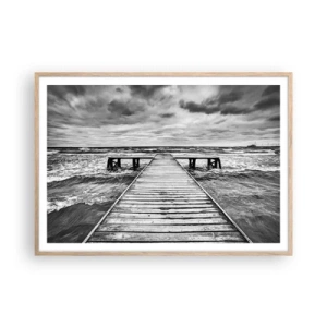 Plakat w ramie jasny dąb - Czekam na wiatr, co rozgoni… - 100x70 cm