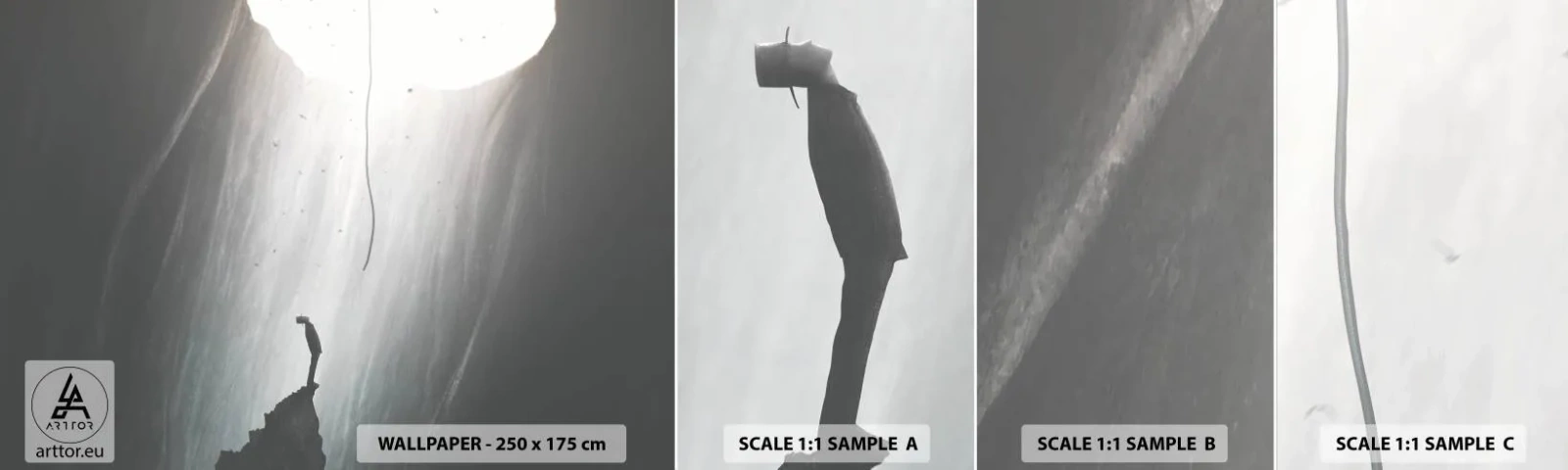 Fototapeta Próbka Samoprzylepna Deluxe Sticker - Zawsze jest jakieś wyjście - Jaskinia, Człowiek, Wspinaczka - 100x30 cm