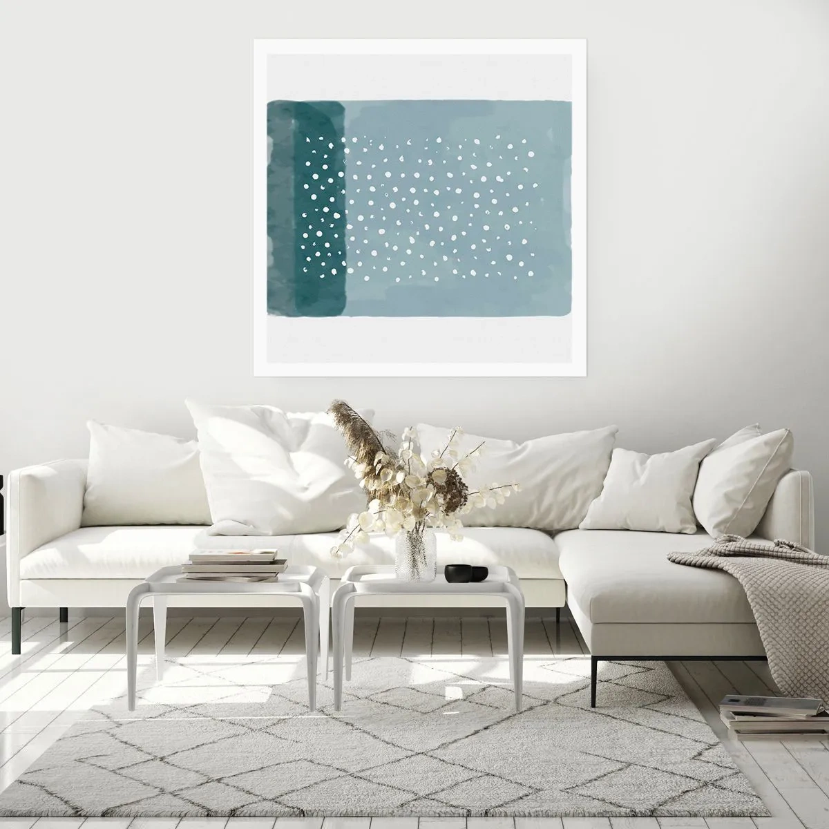 Plakat - Wyrosłe na błękicie - 40x40 cm