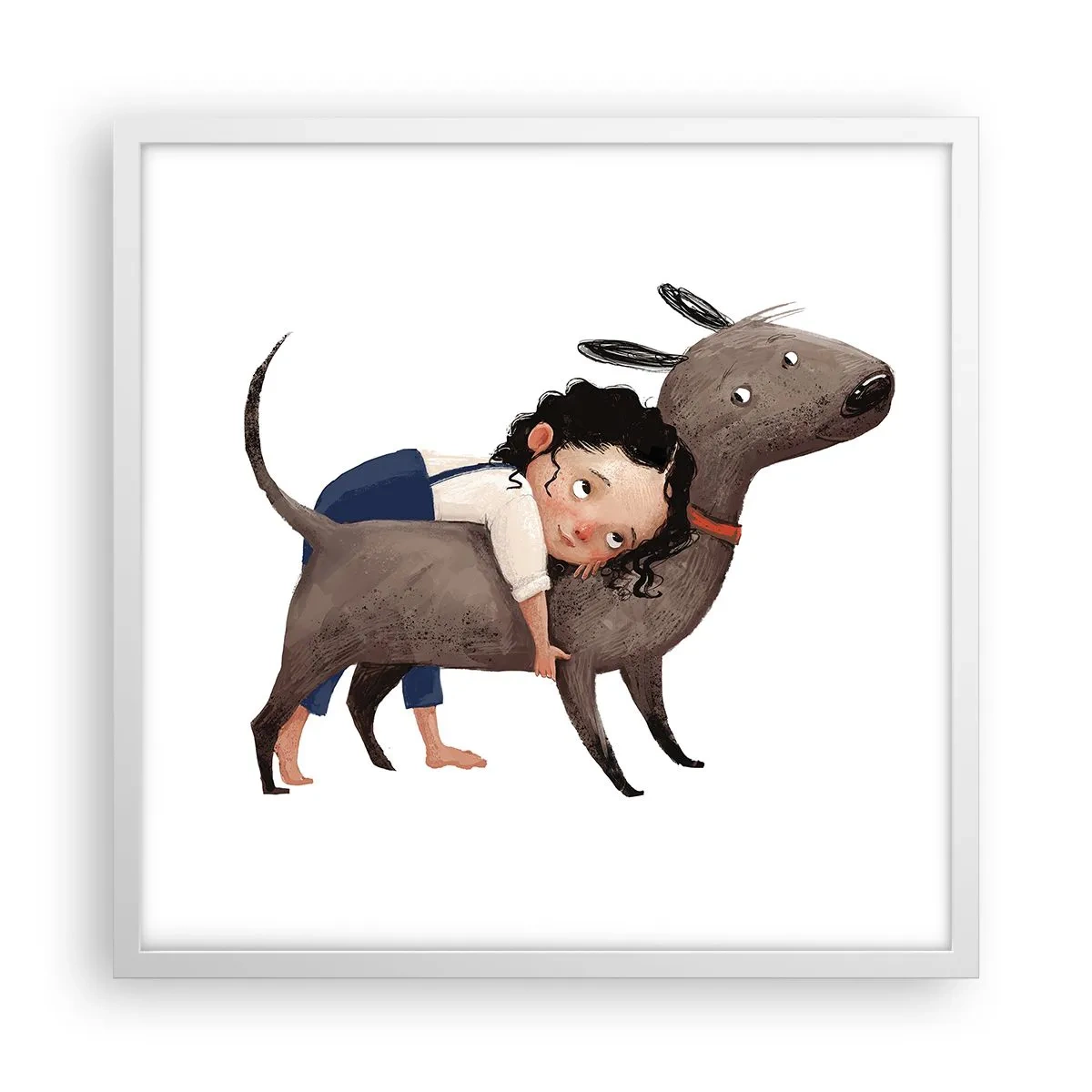 Plakat w białej ramie - Najlepsi przyjaciele - 50x50 cm