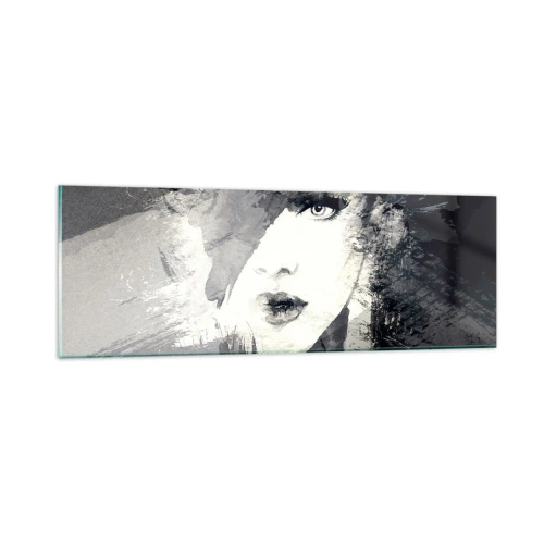 Obraz na szkle - Zza szarego woalu - 90x30 cm