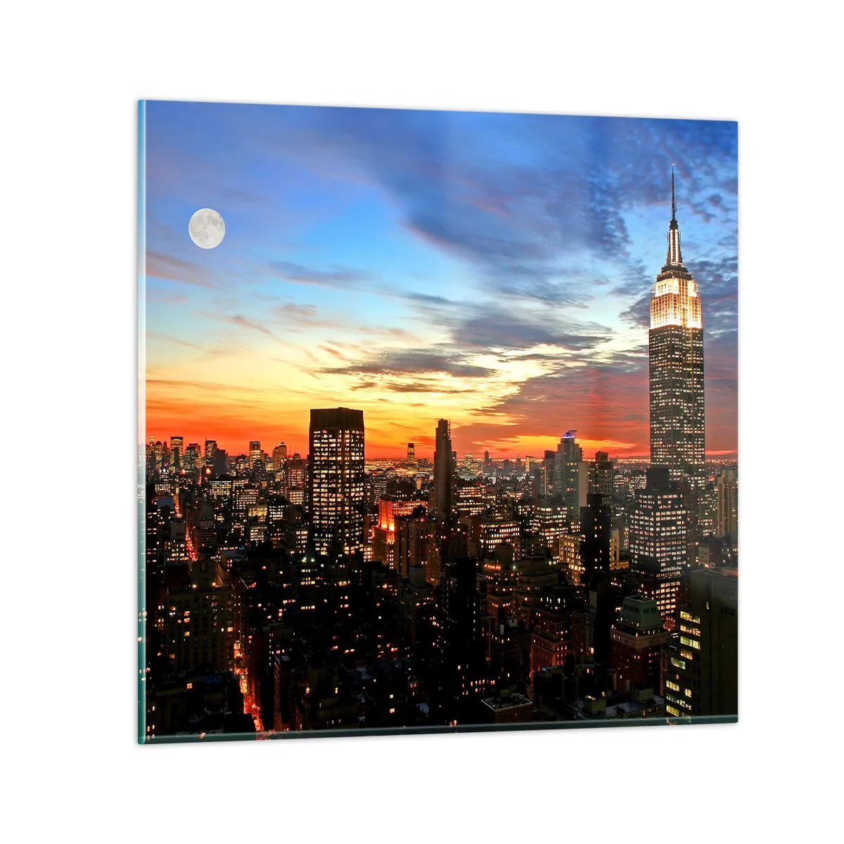 Obraz na szkle - Świetlista noc amerykańska - 70x70 cm