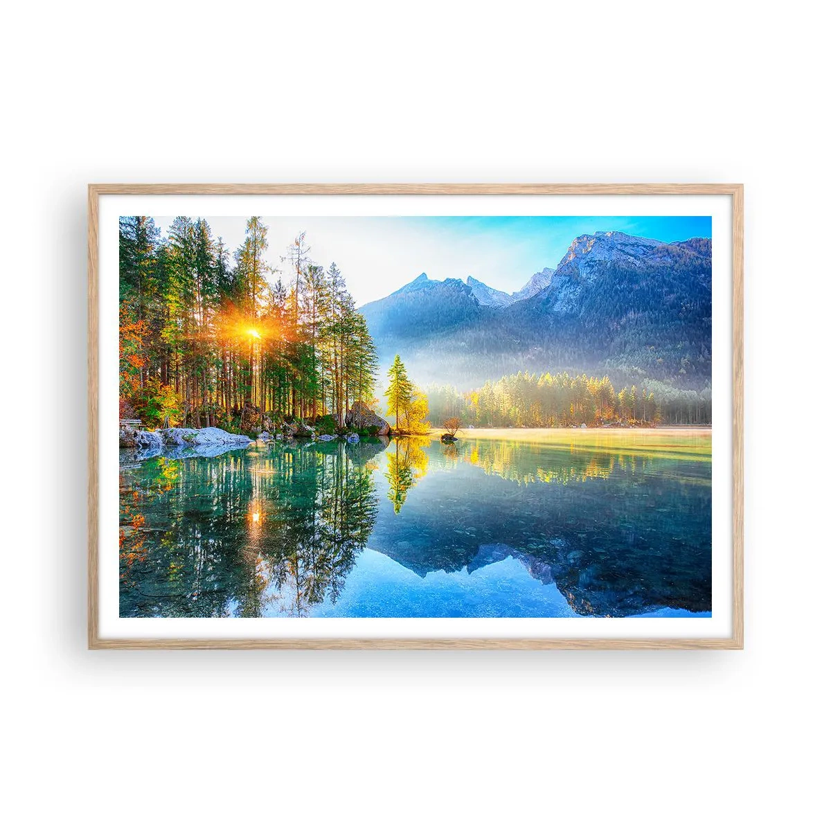 Plakat w ramie jasny dąb - Majestat i słodycz - 100x70 cm