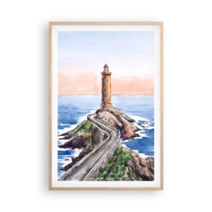 Plakat w ramie jasny dąb - Zwrócona ku morzu - 61x91 cm