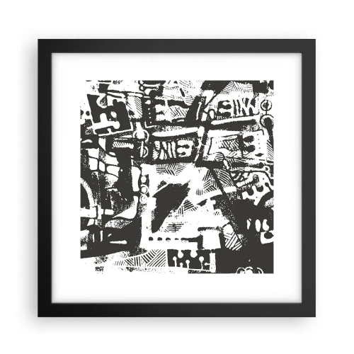 Plakat w czarnej ramie - Porządek czy chaos? - 30x30 cm