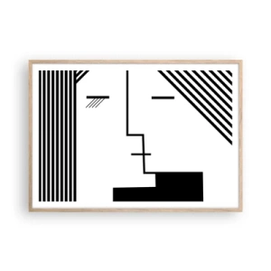 Plakat w ramie jasny dąb - Po prostu pocałunek - 100x70 cm