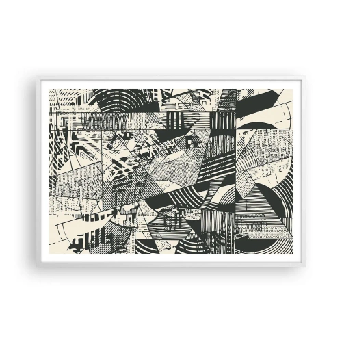 Plakat w białej ramie - Dynamika współczesności - 100x70 cm