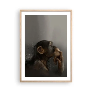 Plakat w ramie jasny dąb - Z pewnością myśliciel - 50x70 cm