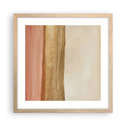 Plakat w ramie jasny dąb - Kompozycja wertykalna - 40x40 cm