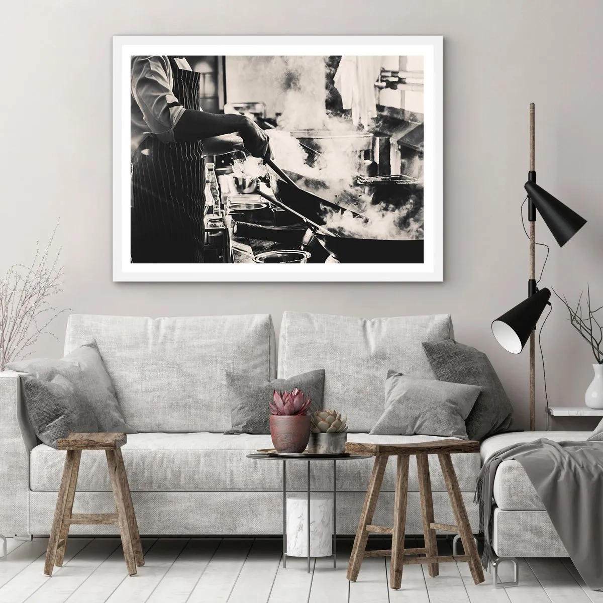 Plakat w białej ramie - Alchemia smaków - 50x40 cm