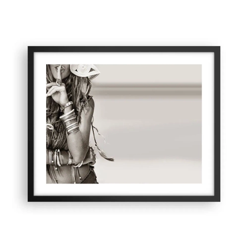 Plakat w czarnej ramie - Jak to dziewczyna - 50x40 cm