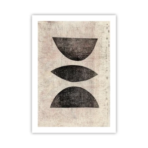 Plakat - Geometryczna abstrakcja w stylu vintage - 50x70cm - Etniczna abstrakcja - Nowoczesna dekoracja ścienna do salonu, kuchni i sypialni ARTTOR
